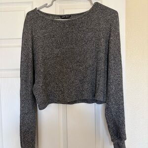 Gray Cropped Sweater